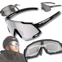 OKULARY ROWEROWE FOTOCHROMOWE OKULARY NA ROWER SPORTOWE FOTOCHROMY + CZAPKA