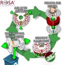 Rosa3D ReFill PLA Starter Glitter Графитовая нить с блестками 1кг 1,75мм