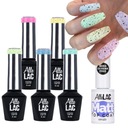 НАБОР 5x ГИБРИДНЫХ ЛАКОВ ДЛЯ НОГТЕЙ 5 мл ALLELAC PARTICULARS MATTE TOP
