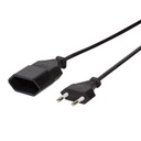 Кабель-удлинитель кабеля питания LogiLink CP122 Euro CEE 7/16, черный, 1 м