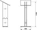 PLEXIROM КОНФЕРЕНЦИЯ ЛЕКЦИОННЫЙ СТОЛ-ПОДИУМ ПРОЗРАЧНЫЙ 110x50 см НОВЫЙ