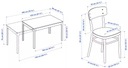 IKEA EKEDALEN/IDOLF Stôl 4 stoličky breza čierna Kód výrobcu 092.214.60