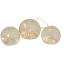 SZKLANE KULE LED 3 SZTUKI TRANSPARENTNE