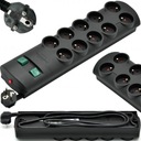 РАЗЪЕМ С ЗАЩИТОЙ, 10 РОЗЕТОК, ЭЛЕКТРИЧЕСКИЙ УДЛИНИТЕЛЬ, 2 м.