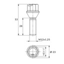 TORNILLOS M12X1,25 RUEDAS FIAT PANDA PUNTO QUBO DOBLO 500 BRAVO ALFA ROMEO MITO 