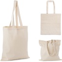 СУМКА ДЛЯ ПОКУПОК ИЗ ХЛОПКА с длинными ручками цвета ЭКРУ.