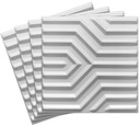 Белый потолочный кессон PANEL Decor 3D ЗИГЗАГ 1м2