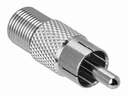 Радиочастотный антенный адаптер RCA/wt-F/gn 75 Ом