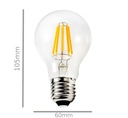 6 декоративных светодиодных лампочек Эдисона E27 мощностью 10 Вт.