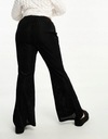 Urban Threads NG7 bit plisované nohavice velúr široké nohavice black 48 Dominujúca farba čierna