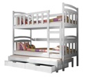 DAWID 3-местная двухъярусная кровать 180x75 МАТРАС