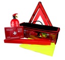 SET FIRST AID KIT EXTINGUIDHER VENT WINDOIN VEST IN CASE 