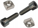 2 ВИНТА С шестигранной головкой + Квадратная ГАЙКА из НЕРЖАВЕЮЩЕЙ М8