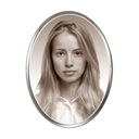 МОБИЛЬНАЯ ФОТО ОВАЛЬНАЯ СЕРЕБРЯНАЯ РАМКА СЕПИЯ 11x15