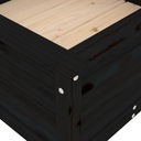 vidaXL Záhradný kvetináč, čierny, 82,5x82,5x39 cm, masívne borovicové drevo Kód výrobcu 825300