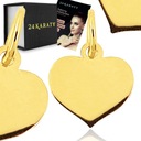 ЗОЛОТОЙ КУЛОН 333 ДЛЯ ЦЕПИ СЕРДЦА + ГРАВИРОВКА