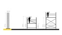 Aluminiowe rusztowanie drabinowe jezdne Zeus Basic DRABEST Dopuszczalne obciążenie 150 kg