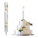 Fontanna RACA na tort BIAŁA Komunia Chrzest Rocznica Ślub 18 cm XL KWIATY