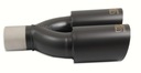 Насадка выхлопа, насадка глушителя ULTER двойной черный 2x 80 мм NBL2-08-1