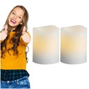 Свечи белые восковые светодиодные, 6см, на батарейках, с таймером