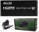 Rozgałęźnik HDMI 1/2 Splitter 2x TV Rozdzielacz Sygnału HD 4K 1x2 Spliter