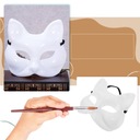4x пластиковая маска белого кота CAT для рисования своими руками