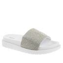 БЕЛЫЕ СЕРЕБРЯНЫЕ ТАПОЧКИ НА ПЛАТФОРМЕ ЦИРКОНИЙ SF-01 г.39