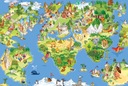 plakat dla dzieci 70x50 obrazek, mapa świata