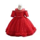 Elegantné čipkované šaty s mašľou pre dievčatko TT083Y Značka bez marki