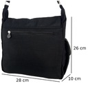 Черная тканевая спортивная сумка-мессенджер формата А4