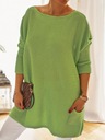 Voľný oversize sveter s vreckami NOBIS farba oliva Značka Nobis