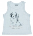 CHEROKEE biela blúzka so psíkom tričko na ramienka 104