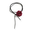 Ожерелье-чокер с розой на веревке, нежное, элегантное цветочное украшение на шею.