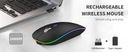 2.4G Wireless Mouse, Silent Bluetooth-compatible Mice Portable Mobile Kolor dominujący czarny