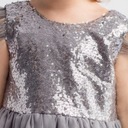 Vizitkové šaty s flitrami Chloe sivá, 92/98 Veľkosť (new) 92 (87 - 92 cm)