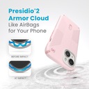 Speck Presidio2 Grip ClickLock & MagSafe - Etui iPhone 15 / iPhone 14 / iPh Funkcje pochłanianie wstrząsów