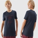 4F ФУТБОЛКА ДЛЯ МАЛЬЧИКОВ, ДЕТСКАЯ ХЛОПКОВАЯ ФУТБОЛКА