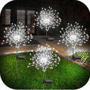 2 шт. СОЛНЕЧНАЯ САДОВАЯ ЛАМПА ФЕЙЕРВЕРК Одуванчик 150 светодиодов