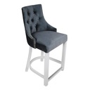 KRZESŁO BAROWE HOKER Z KOŁATKĄ PIKOWANY GLAMOUR