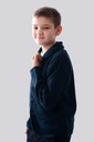 Tmavomodrý sveter pre chlapca so záplatou 62 Dominujúca farba modrá