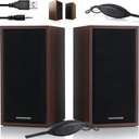 ДИНАМИКИ КОМПЬЮТЕРА 2.0 ДВА ДЕРЕВЯННЫХ СТЕРЕОКИНГИКА + РАЗЪЕМ USB ДЛЯ ПК НОУТБУК