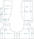 JEEP LIBERTY KJ 01-07R КИЛИМКИ ВЕЛЮРОВІ ЧОРНІ LUX + БЕЖЕВА ШКІРА  (16805334201) фото min 8