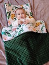 Детская простыня: блинчик/подушка, два одеяла - бутылочно-зеленый.