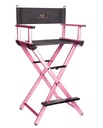 Krzesło do wizażu | makijażu | składane | RÓŻOWE