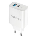 Сетевое зарядное устройство Forever PD QC TC-07-30AC 1x USB-C 1x USB 30 Вт белый