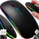 Легкая тихая беспроводная светодиодная мышь RGB Mouse для офисного ноутбука