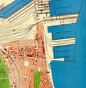 Старый план порта Гдыня 1930 г., 70х50см.