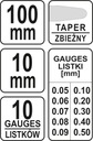 Щуп YATO 100 мм 10 ЛЕЗВИЙ 0,05-0,5 мм