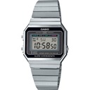 Strieborné hodinky Casio Vintage A700WE-1AEF v retro štýle