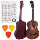 1/2 АКУСТИЧЕСКАЯ ГИТАРА ДЛЯ ОБУЧЕНИЯ ИГРЕ, НАТУРАЛЬНЫЕ МАТОВЫЕ МЕДИЦИНЫ, АККОРДЫ